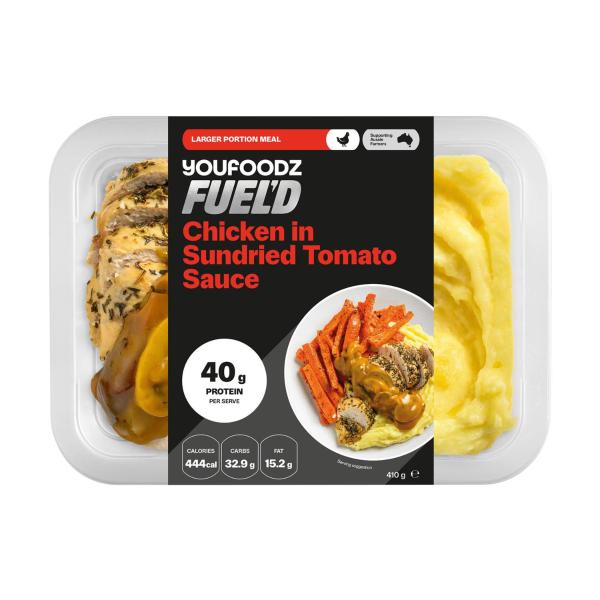 Fueld Chicken In Sundried Tomato Sauce With Mash