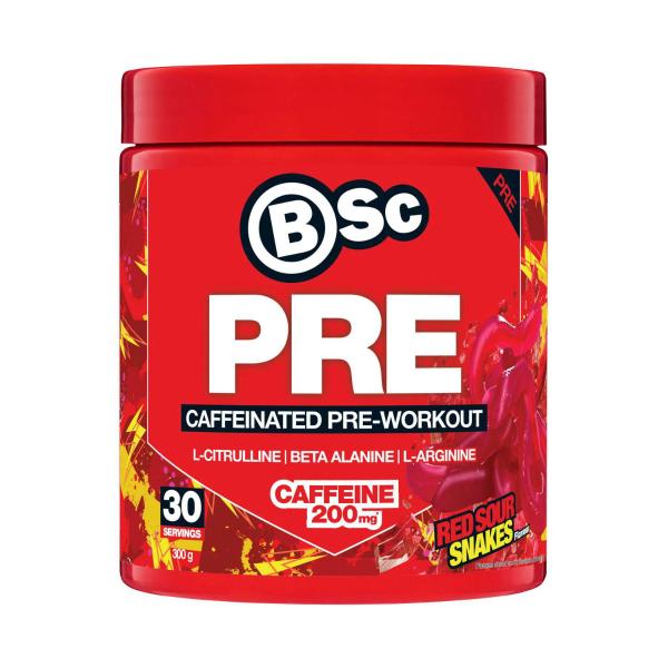 Bodyscience Pre Caffeinated Pre-workout Red Sour Snakes
