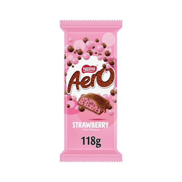 Aero Strawberry Block Chocolate
