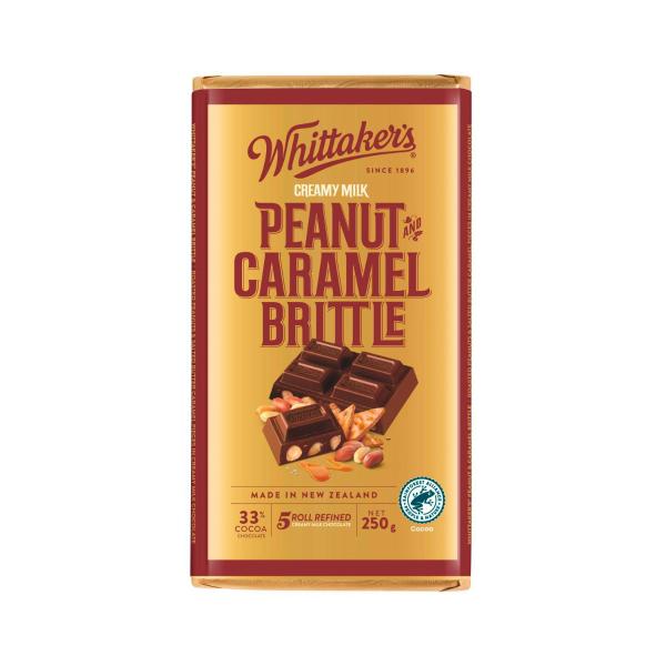 Peanut Caramel Brittle Chocolate Block