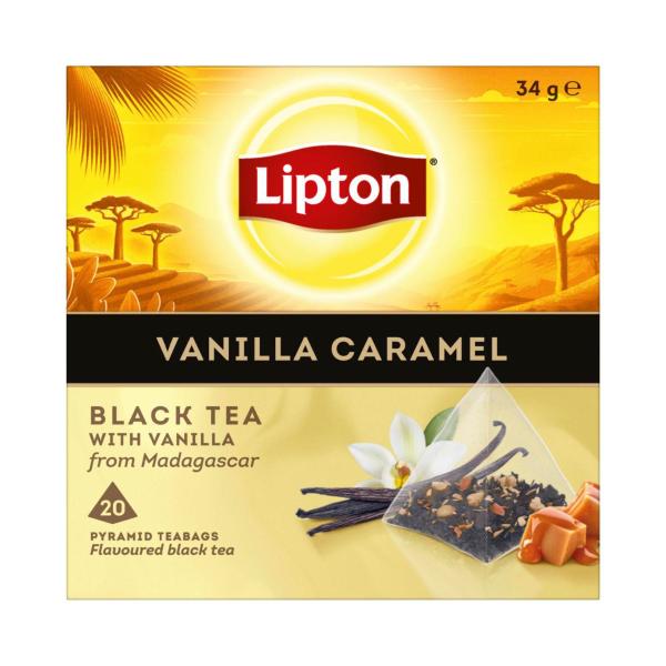 Lipton Specialty Black Tea Bags Vanilla Caramel | 20 Pack – Coles