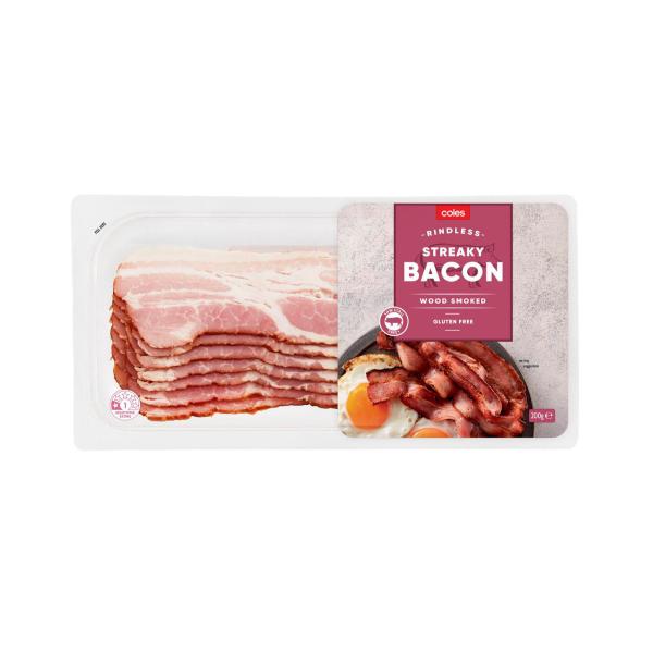 Coles Bacon Streaky 200g product image