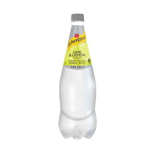 Schweppes Mineral Water Infused Lemon Lime 1.1L