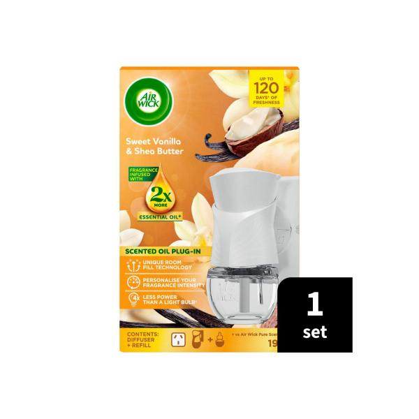 Scented Oil Plug-in Oil Diffuser + Refill Sweet Vanilla & Shea Butter