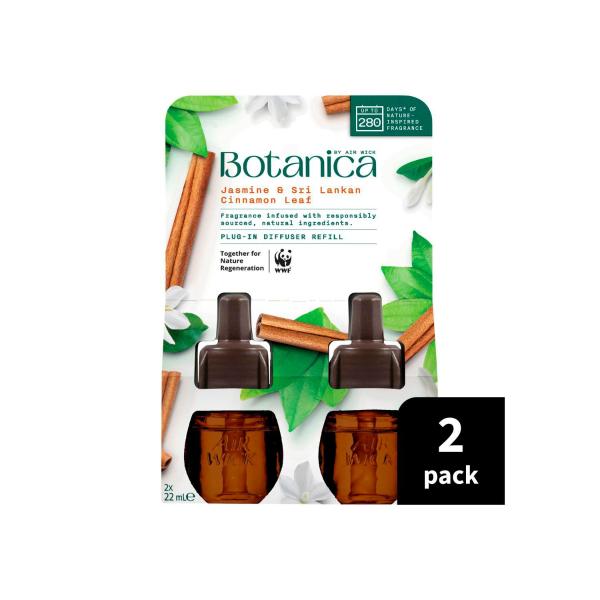 By Air Wick Plug- In Diffuser Refill Jasmine & Sri Lankan Cinnamon Leaf 2 X 22ml
