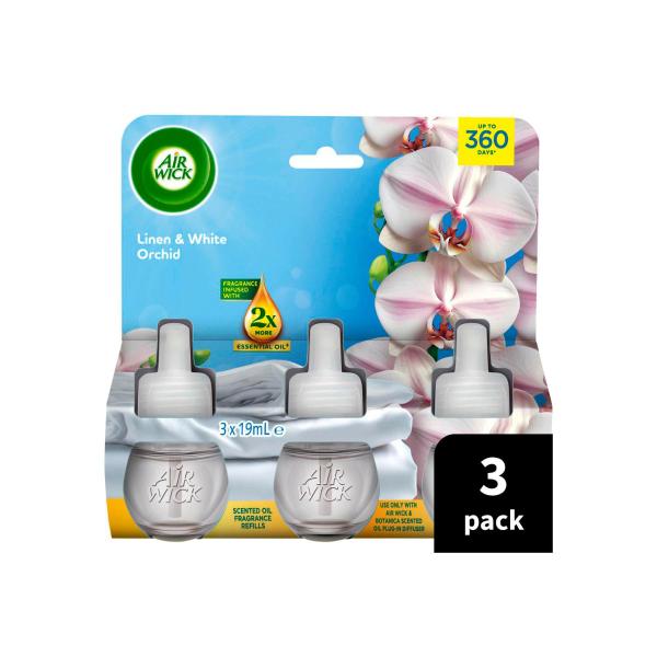 Scented Oil Fragrance Refill Linen & White Orchid 3x19mL