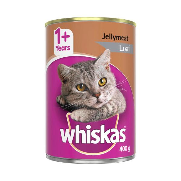 Whiskas 1+ Years Jellymeat Loaf Wet Cat Food Can 400g product image