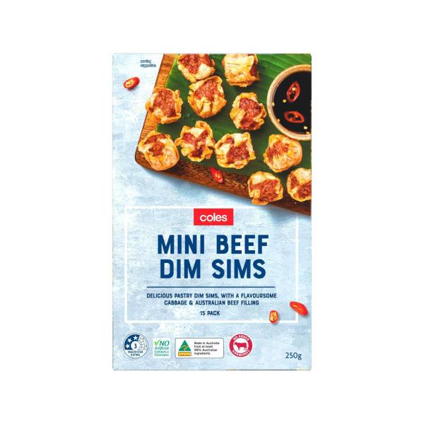 Frozen Mini Beef Dim Sims 15 Pack