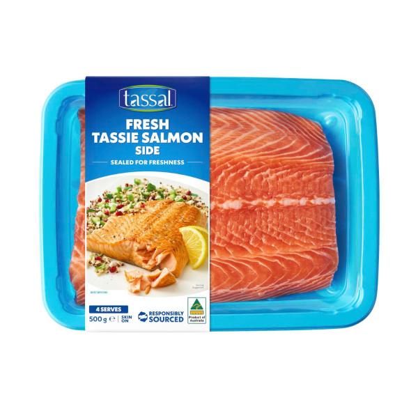 Tassal Fresh Tassie Salmon Side Skin On 500g product image