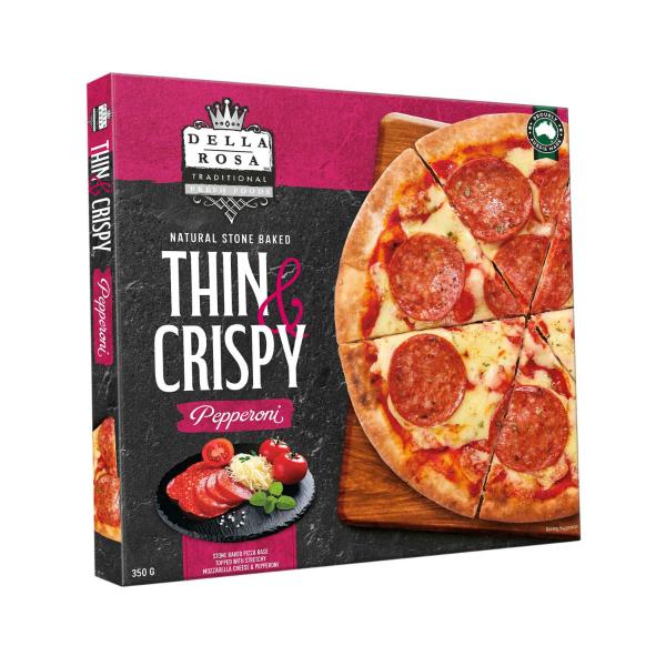 Della Rosa Thin & Crispy Pepperoni Pizza 350g product image