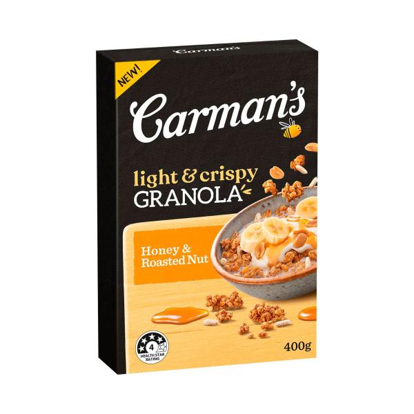 Carman's Light & Crispy Granola Honey Nut 400g product image