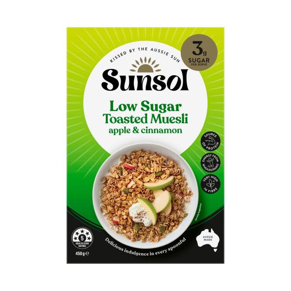Low Sugar Toasted Muesli Apple Cinnamon