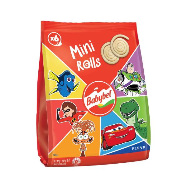 Babybel Cheese Mini Rolls Original 6 Portions 102g