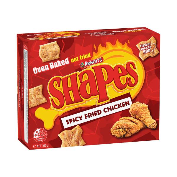 Arnott's Shapes Snacks Spicy Fried Chicken | 165g – Coles