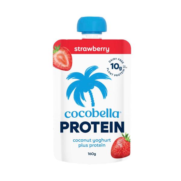 Cocobella Protein Coconut Yoghurt Pouch Strawberry | 160g – Coles