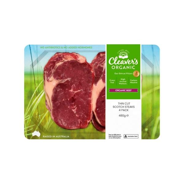 Organic Beef Scotch Fillet Thin Cut