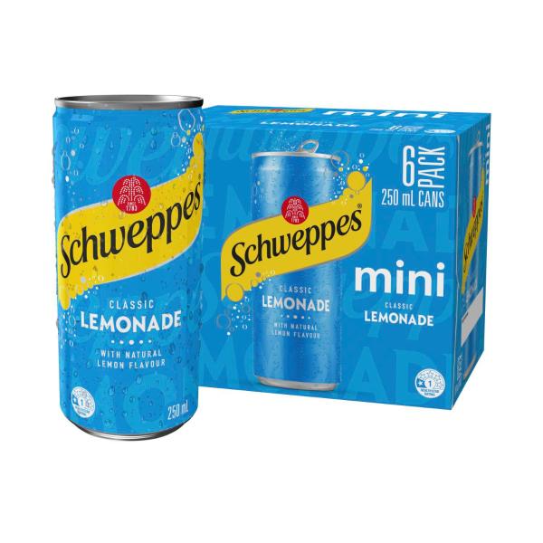 Lemonade Soft Drink Mini Cans 6x250ml