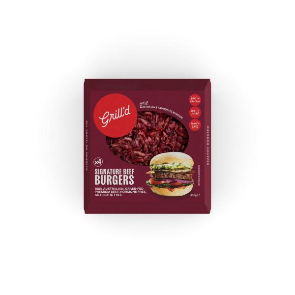 Grill'd Signature Beef Burger 4 Pack 450g