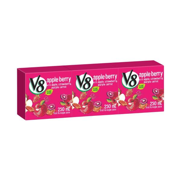 Campbell's V8 Apple Berry Fusion Juice 250ml 3 Pack product image