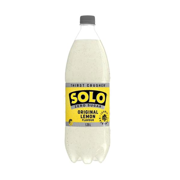 Solo Zero Sugar Original Lemon Soft Drink 1.25L