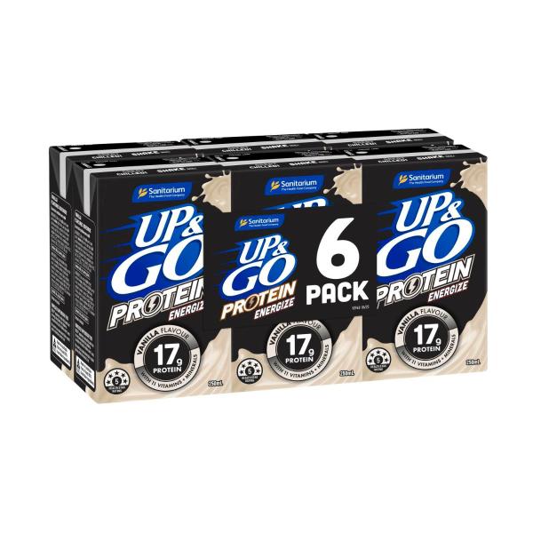 Sanitarium Up&go Protein Energize Vanilla 6x250ml | 1.5L – Coles
