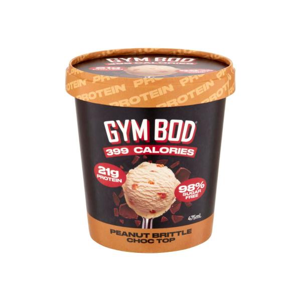 Peanut Brittle Choc Top Protein Ice Cream