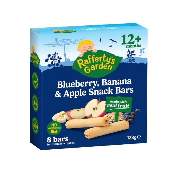 Blueberry Banana & Apple Snack Bars Real Fruit Baby Food 8 Pack 12+ Months