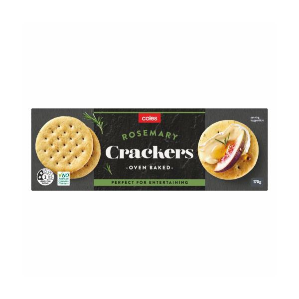 Coles Rosemary Crackers 170g