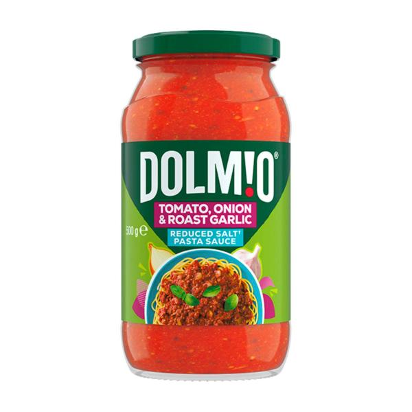 Dolmio Tomato Onion & Roast Garlic Salt Reduced Pasta Sauce | 500g – Coles