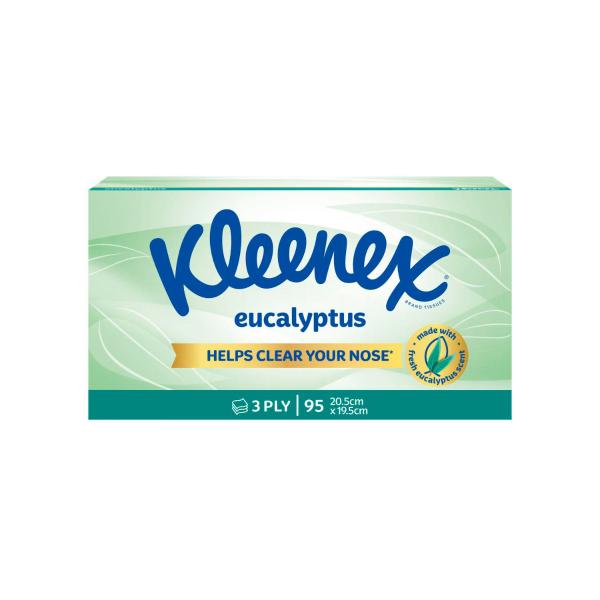 Kleenex Wellbeing Facial Tissues Eucalyptus 95 pack product image