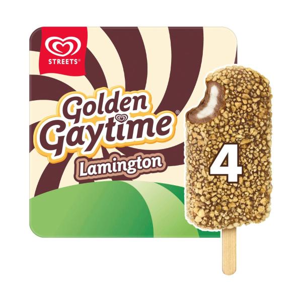 Golden Gaytime Lamington Sticks 4 Pack