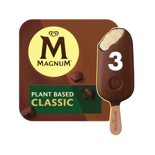 Magnum Plant Based Classic Frozen Dessert Sticks 3 Pack