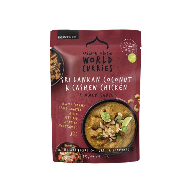 Passage To Sri Lankan Coconut & Cashew Chicken Simmer Sauce Pouch | 375g – Coles