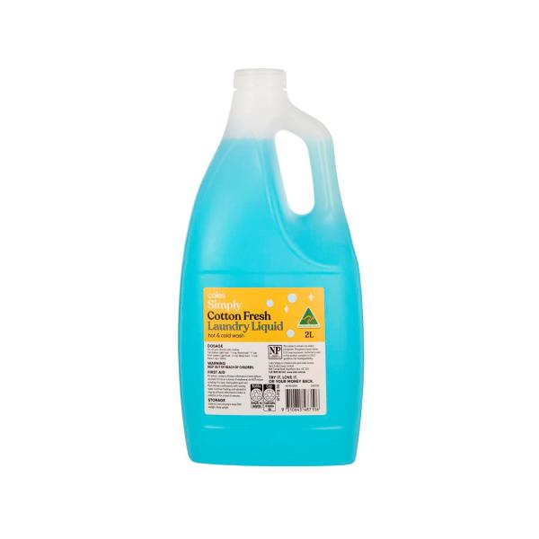 Coles Simply Laundry Liquid Cotton Fresh 2L