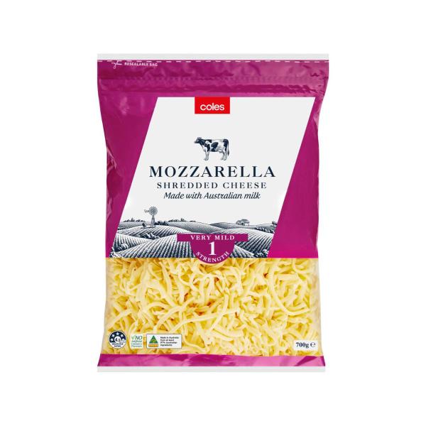 Coles Mozzarella Shredded Cheese 700g