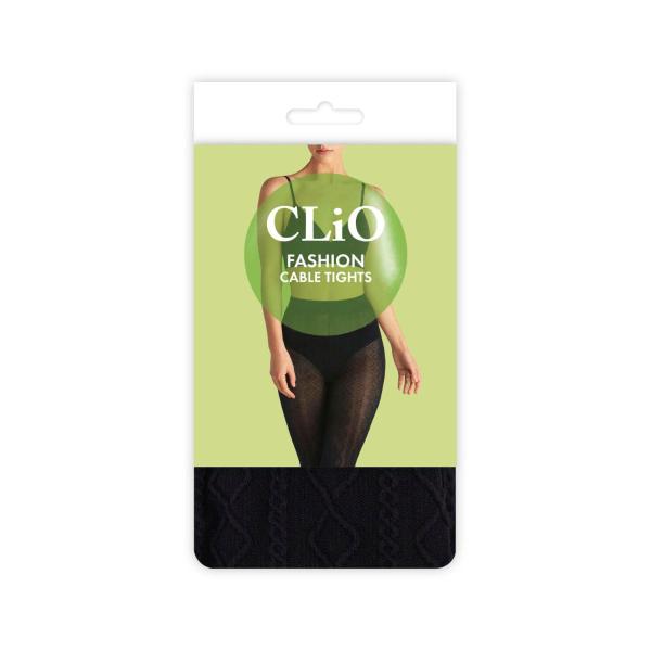 Fashion Cable Cross Knit Tights 150d Black Size T/xt
