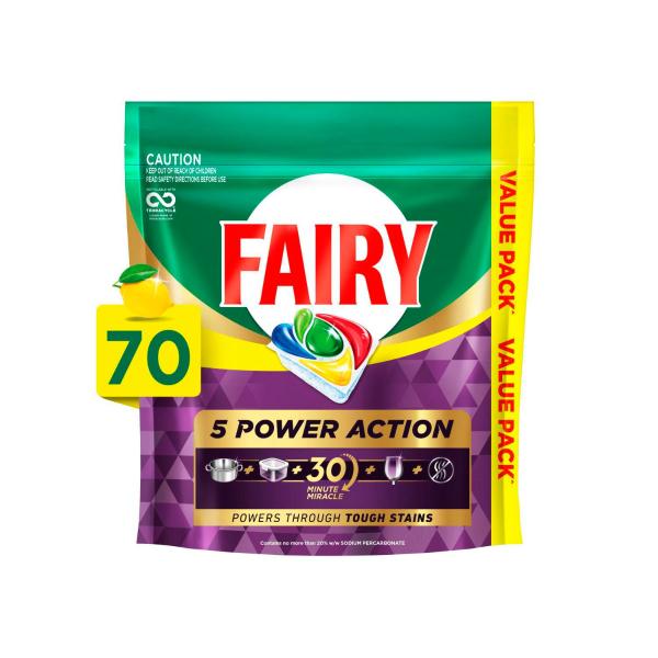 5 Power Action Lemon Dishwashing Tablets