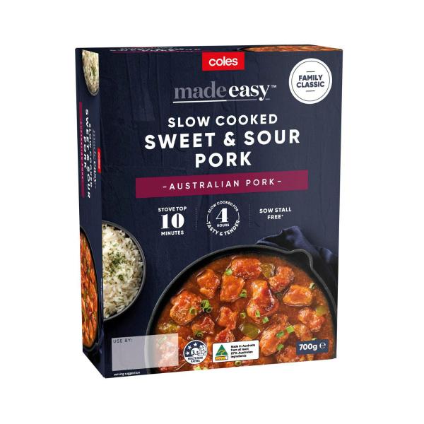 Coles Made Easy Family Classics Sweet & Sour Pork 700g product image