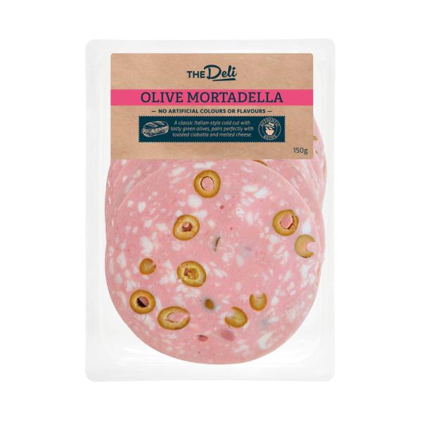 The Deli Mortadella With Olives 150g