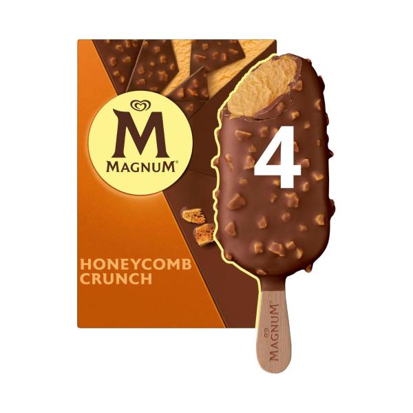 Magnum Honeycomb Crunch Ice Cream Sticks 4 Pack