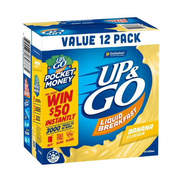 Up&go Liquid Breakfast Fridge Banana 12x250ml