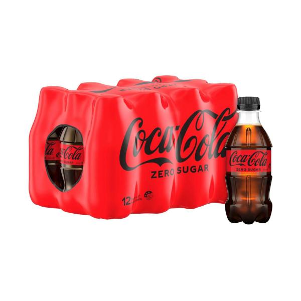 Coca-Cola Zero Sugar Soft Drink Multipack Bottles 12x300ml 12 pack