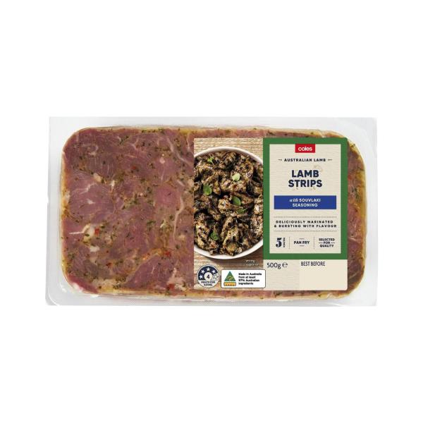 Coles Lamb Strips With Souvlaki Seasoning 500g product image