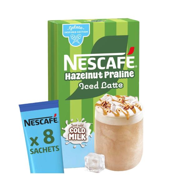 Nescafe Hazelnut Praline Iced Latte Coffee Sachets | 8 Pack – Coles