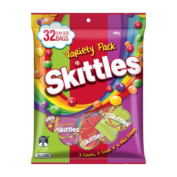 Skittles Chewy Lollies Variety Party Bag 32 Piece 480g product image