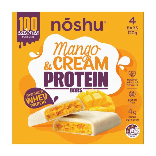 Noshu Mango & Cream Protein Bars 120g