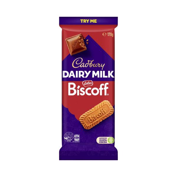 Cadbury Dairy Milk Biscoff Chocolate Block 170g