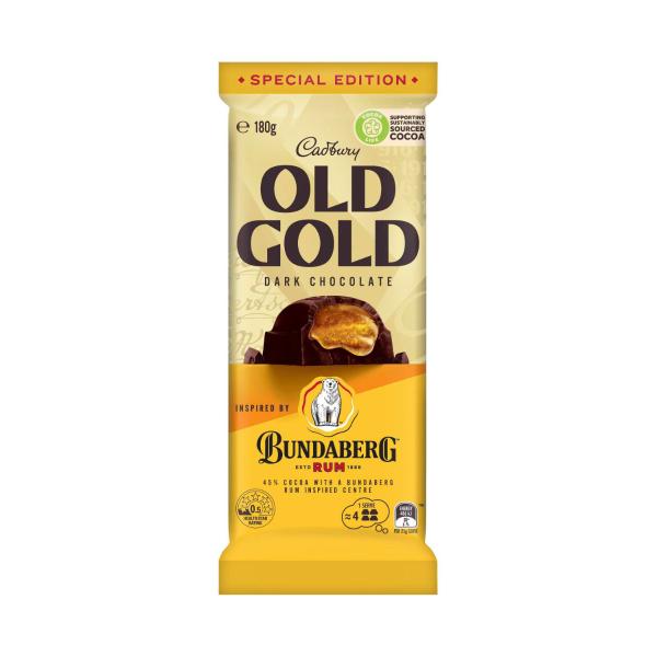 Old Gold Bundaberg Rum Dark Chocolate Block