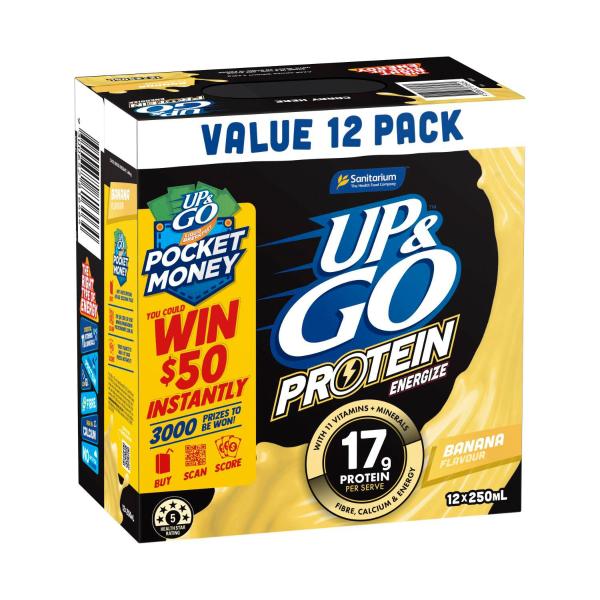Up&go Protein Energize Liquid Breakfast Banana 250ml