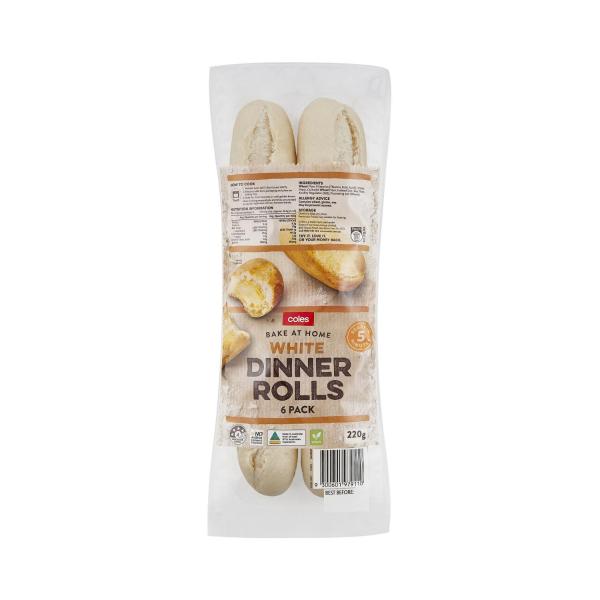 White Dinner Rolls 6 Pack